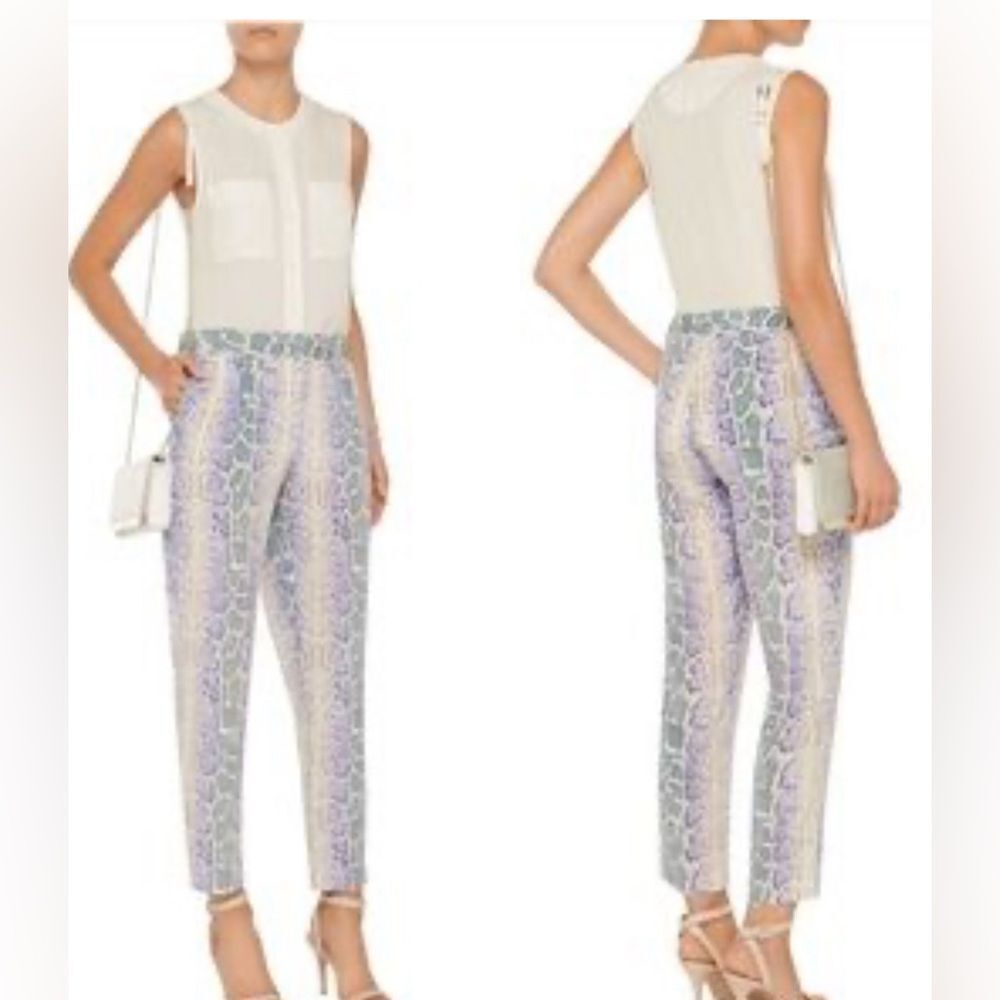 Equipment Silk Snake Print Pants XS